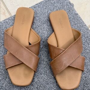 Nisolo Women's Brown Cross-Strap Sandals